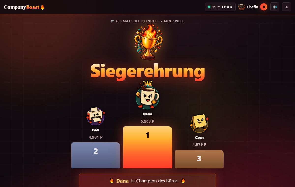 Siegerehrung mit Podest für Platz 1 bis 3